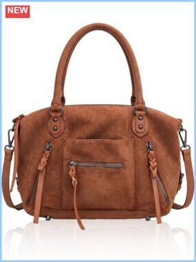 Vegan Leather Mini Tote Bag Hobo Purse Adjustable Dual Straps